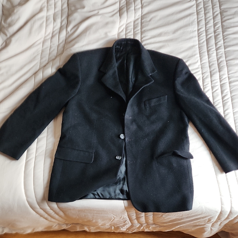 Baroncelli Classic Wool/Cashmere Black Blazer